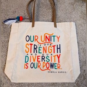 Colorful canvas tote